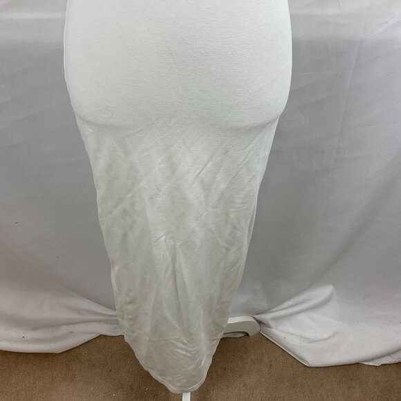 Marcella Wiggle Dress XS White Sleeveless Mock Neck Stretch Maxi - Picture 5 of 12